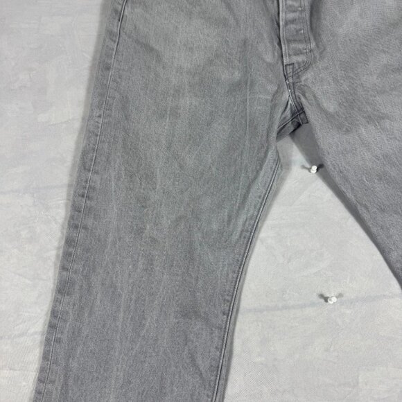 Levis 501 Mens Straight Leg Jeans Gray Button Fly 5-Pocket Outdoor Size 38x30 - Picture 5 of 16